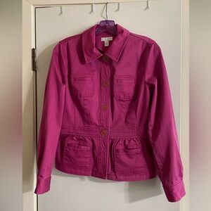 Carr club women’s dark pink jacket P/S with four front pockets